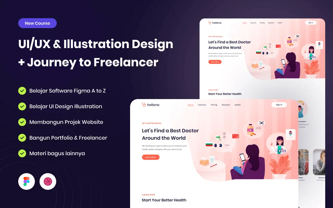 Kelas Complete Freelancer UI/UX & Illustration Designer: Brief, Wireframe, Visual Design, Portfolio di BuildWithAngga