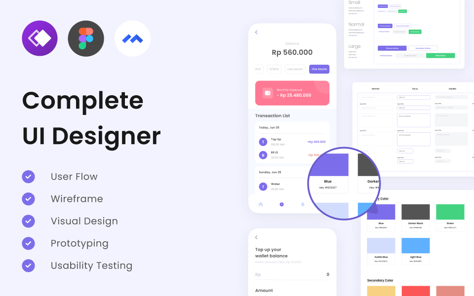 Kelas Complete UI Designer: Visual Design, Prototype, Usability Test di BuildWithAngga