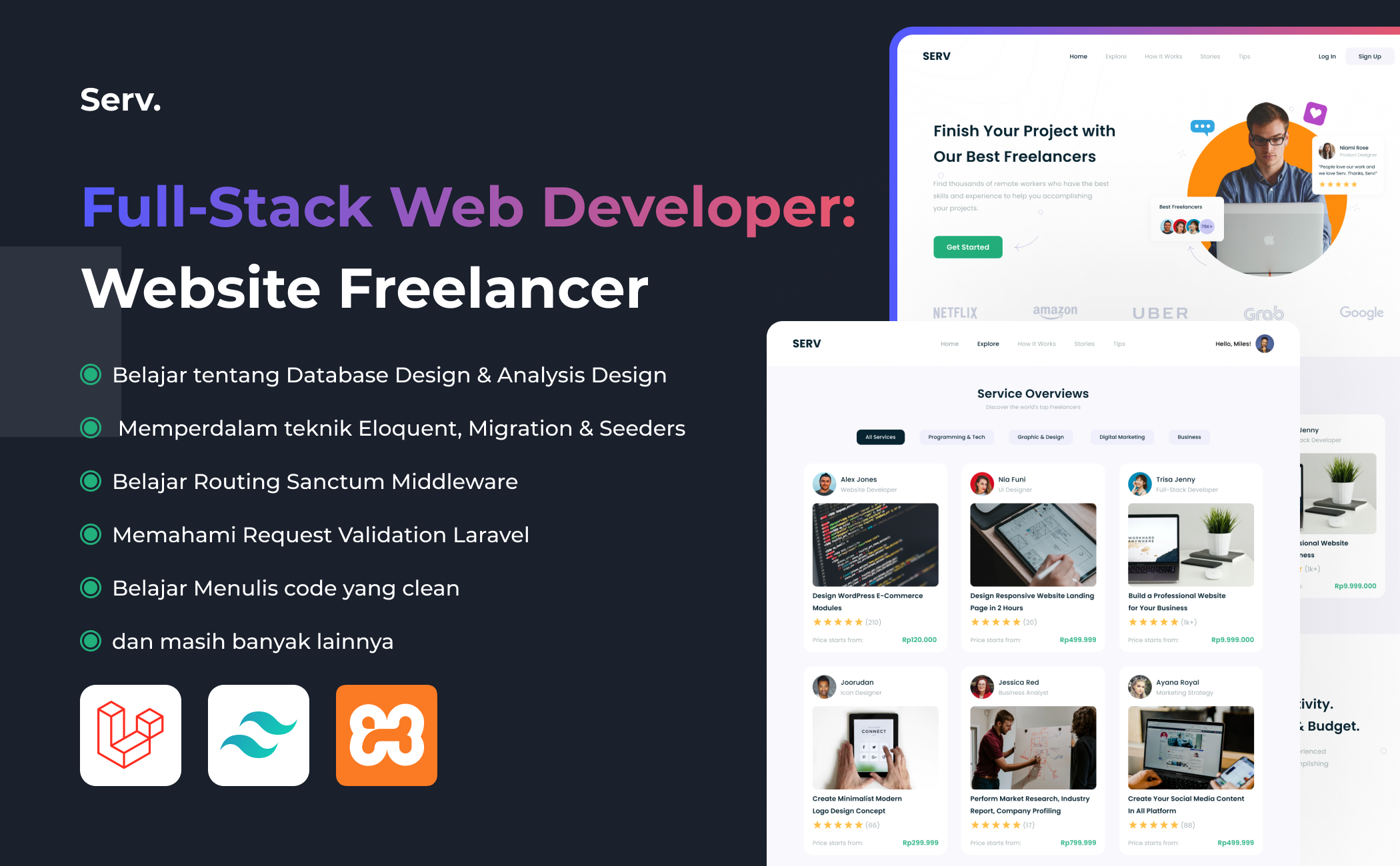 Kelas Full-Stack Web Developer: Bangun Website Freelancer di BuildWithAngga
