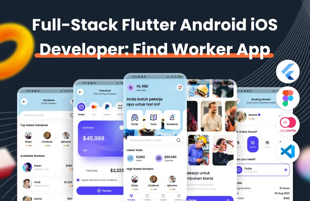 Works applications. Stack Flutter. Workers app.