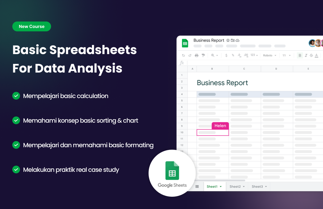 Kelas Basic Spreadsheets For Data Analysis di BuildWith Angga