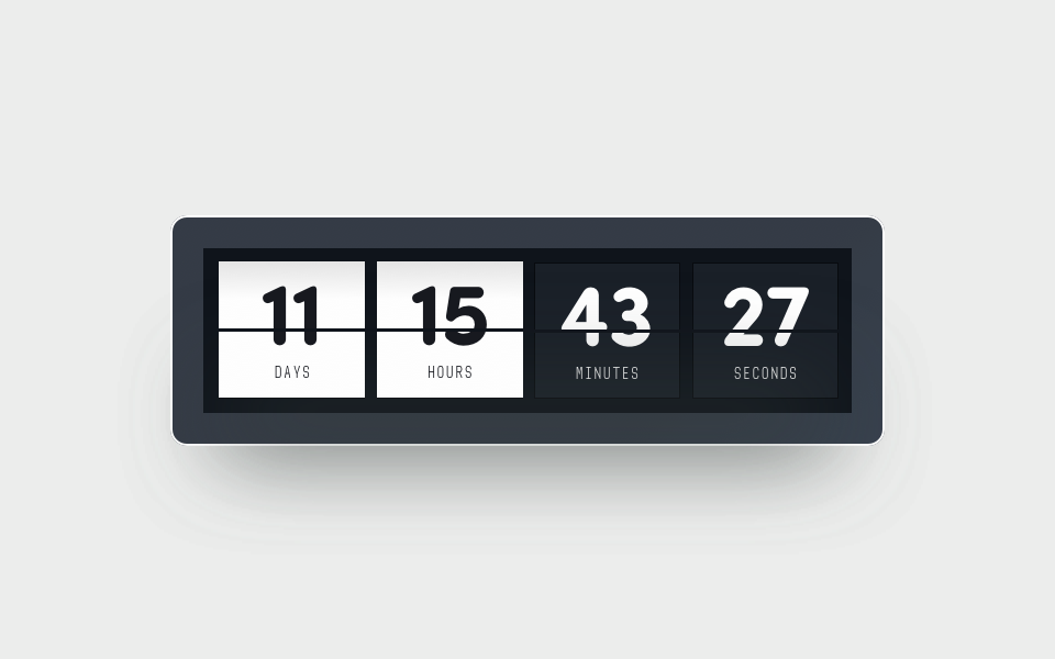 contoh proyek Countdown Timer (source: dribbble.com/hijinnam)