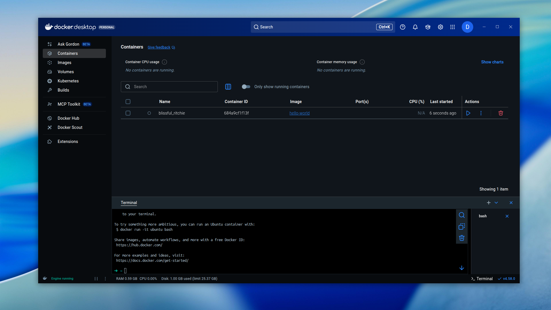 Picture docker desktop containers