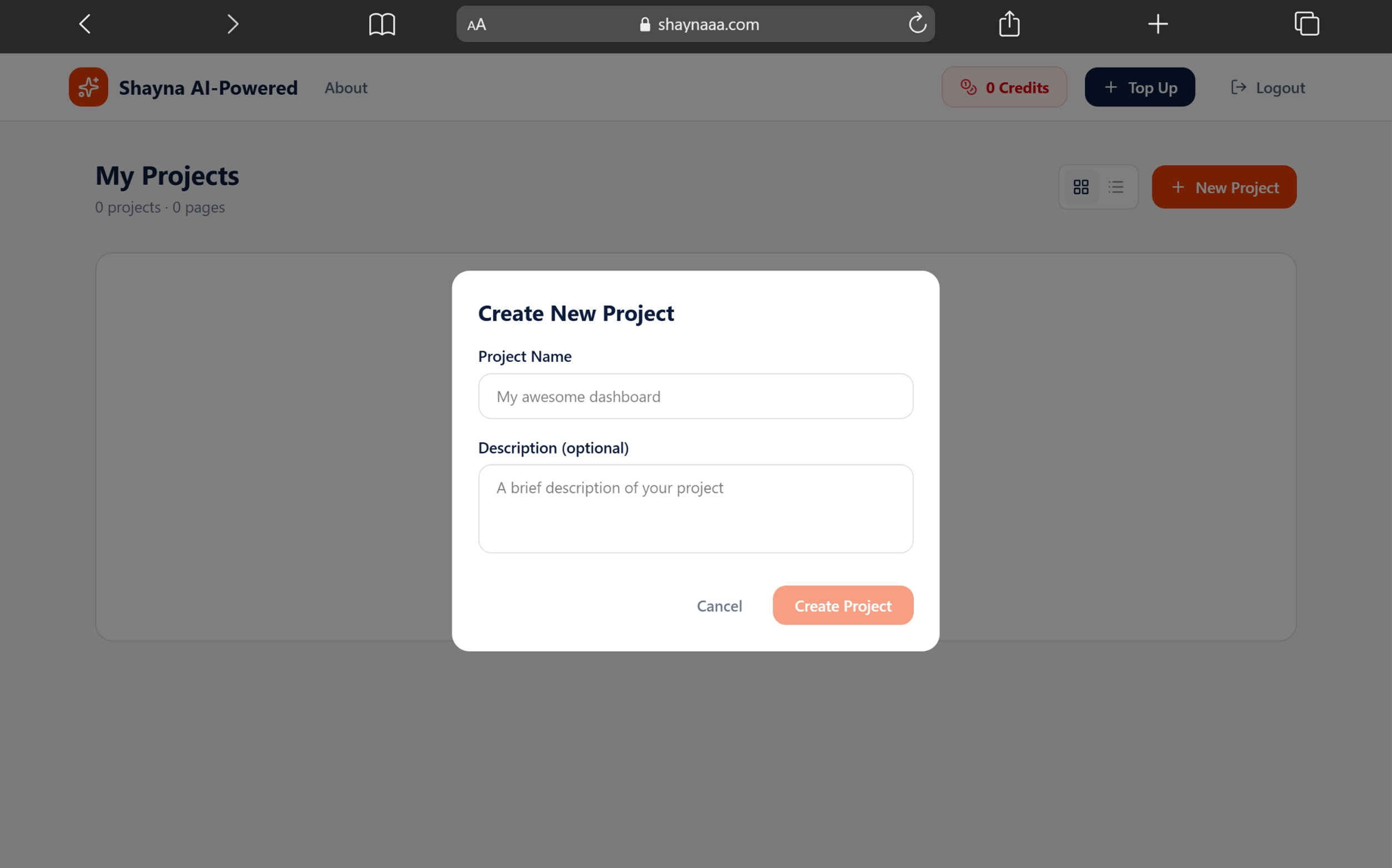 Membuat project baru