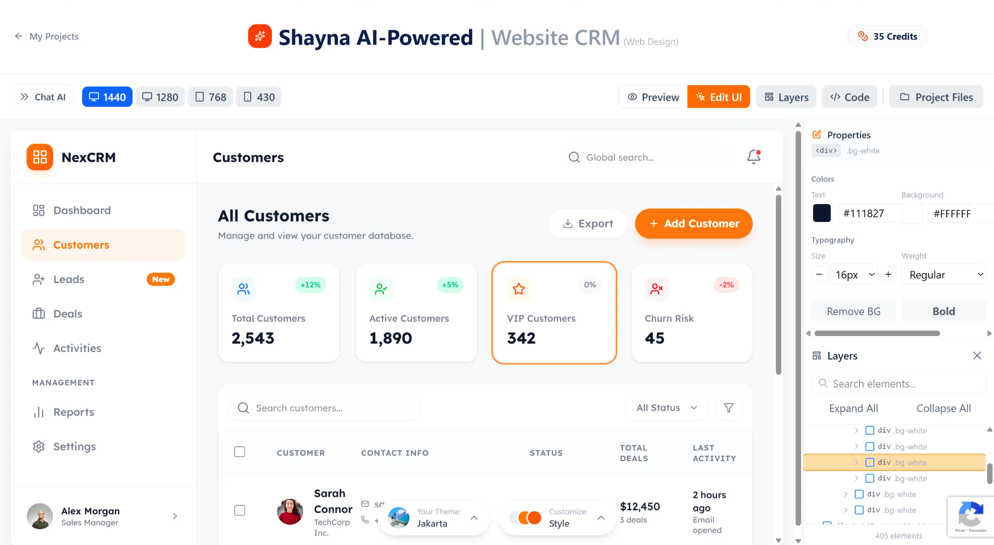 Edit hasil generate shaynaa di fitur Edit UI