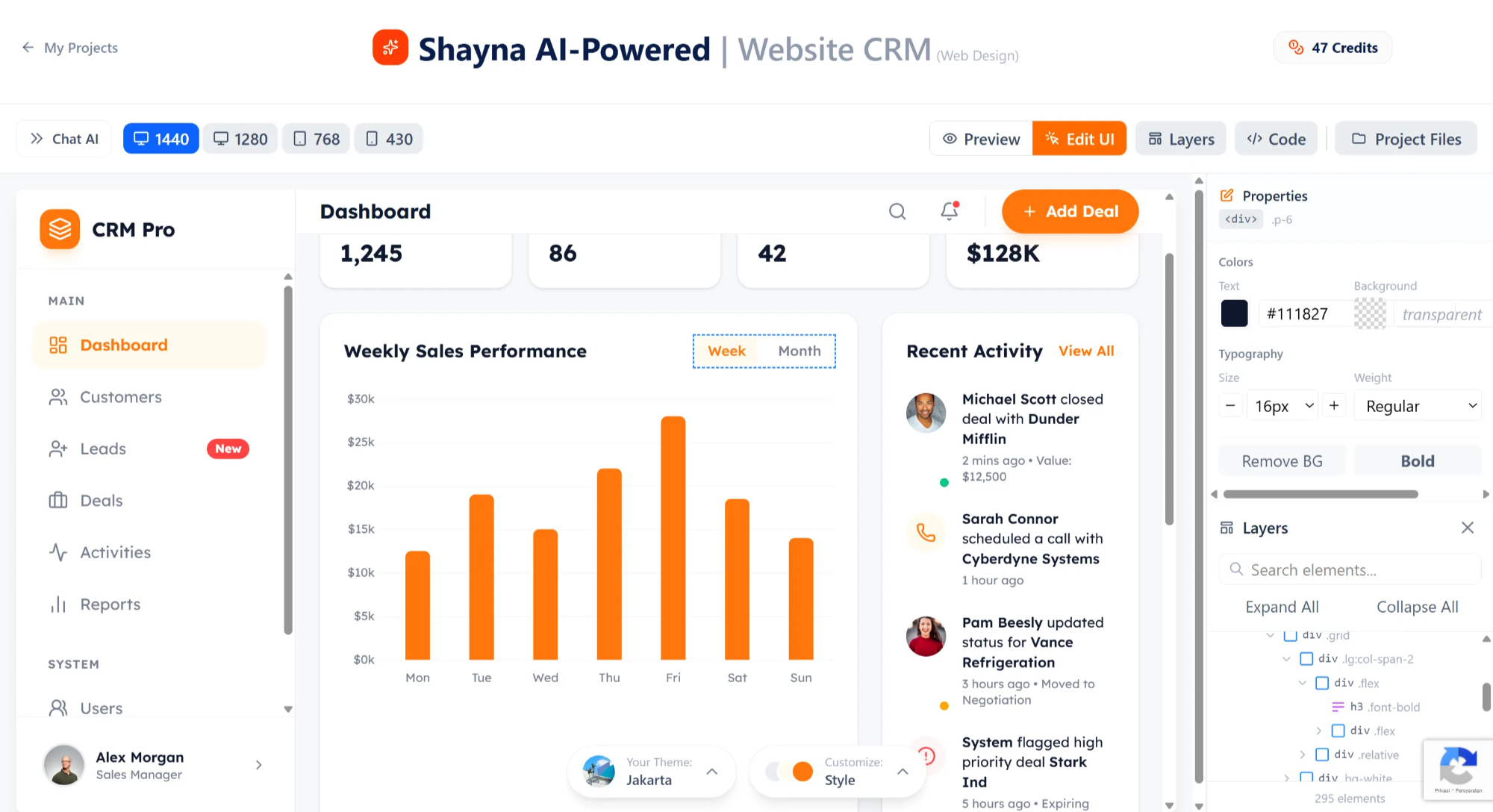 Merapikan dan menyesuaikan hasil generate dengan fitur Edit UI 