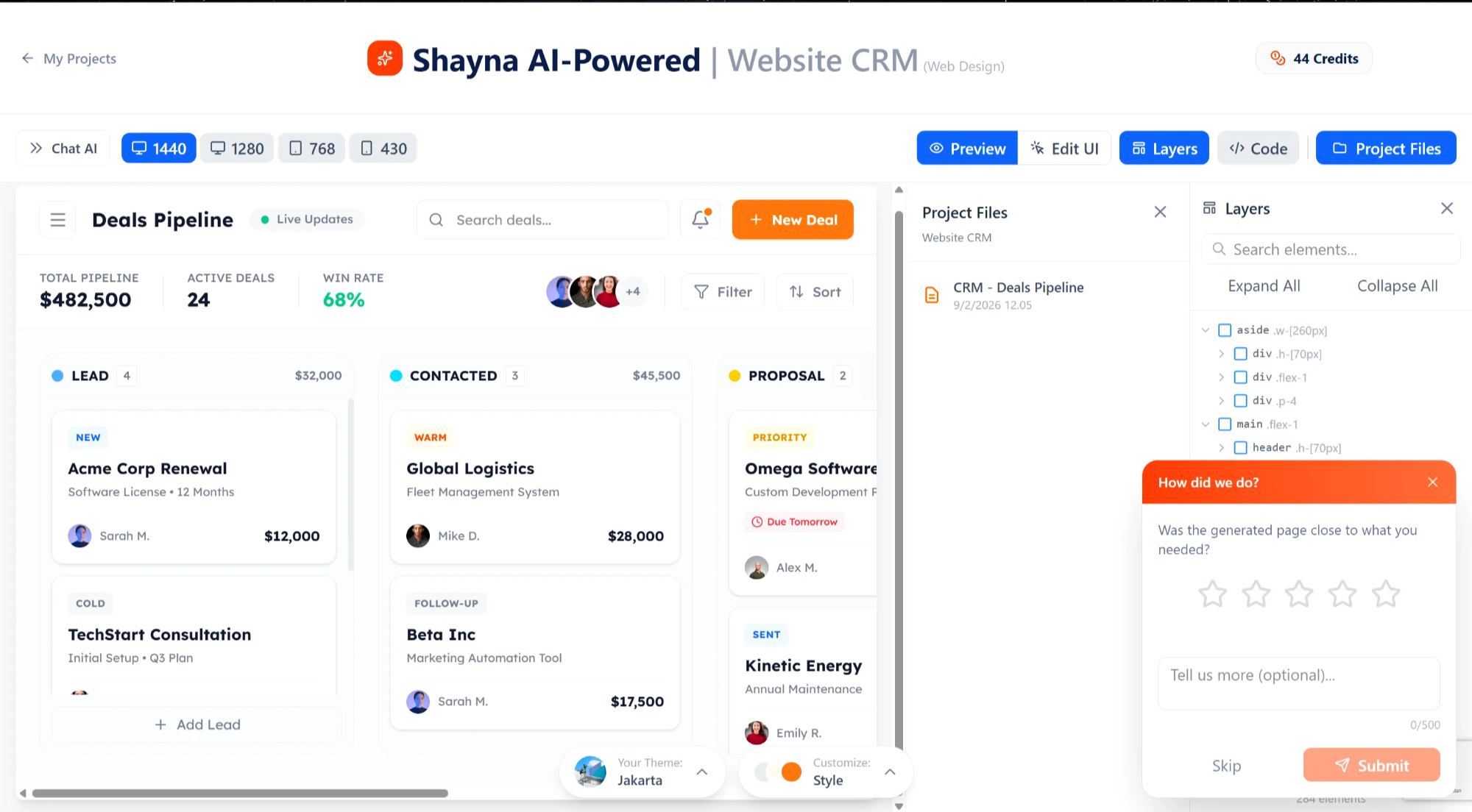 Cek layers dan project files
