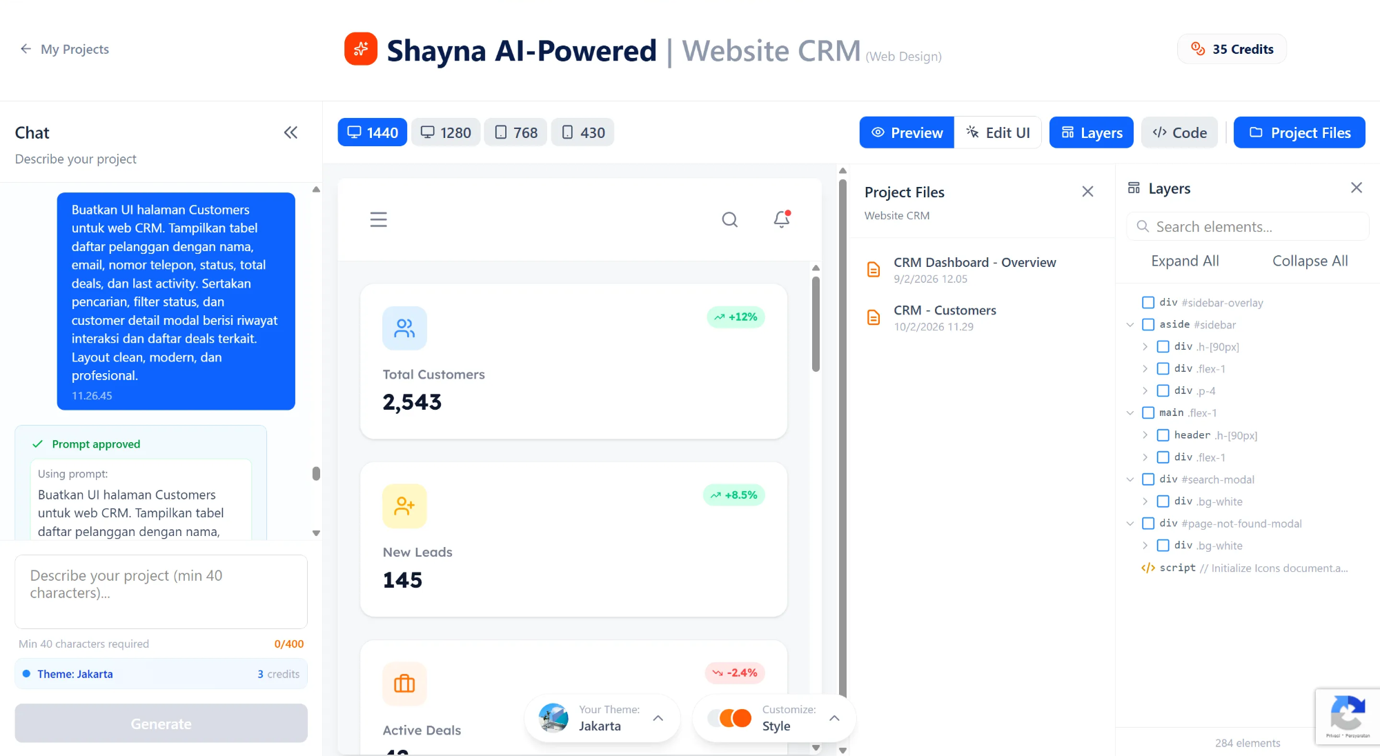 Shayna AI-Powered Dashboard Generator - Google Chrome 10_02_2026 12.11.38.png