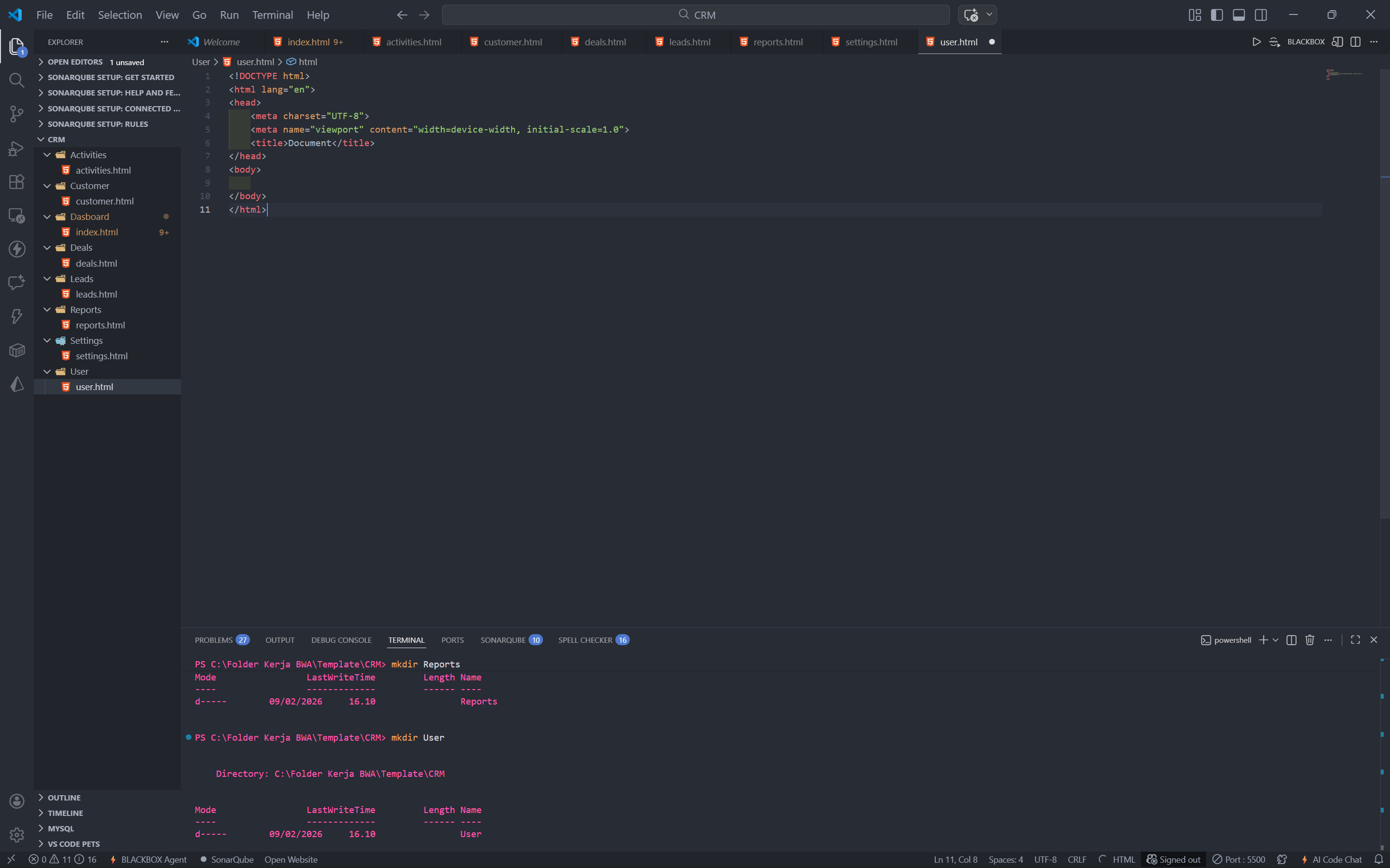 Membuat struktur project