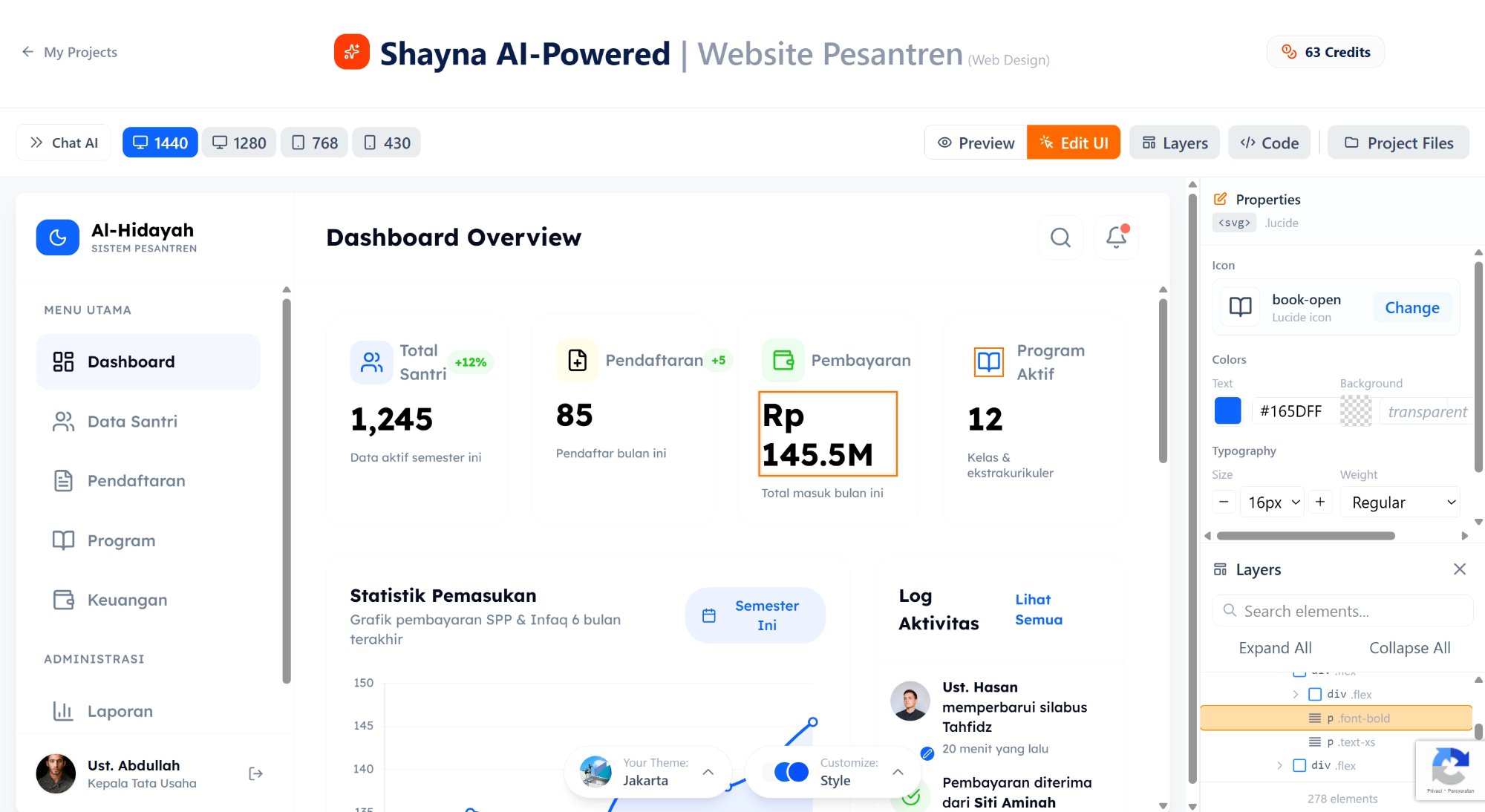 Shayna AI-Powered Dashboard Generator - Google Chrome 13_02_2026 11.56.48.png