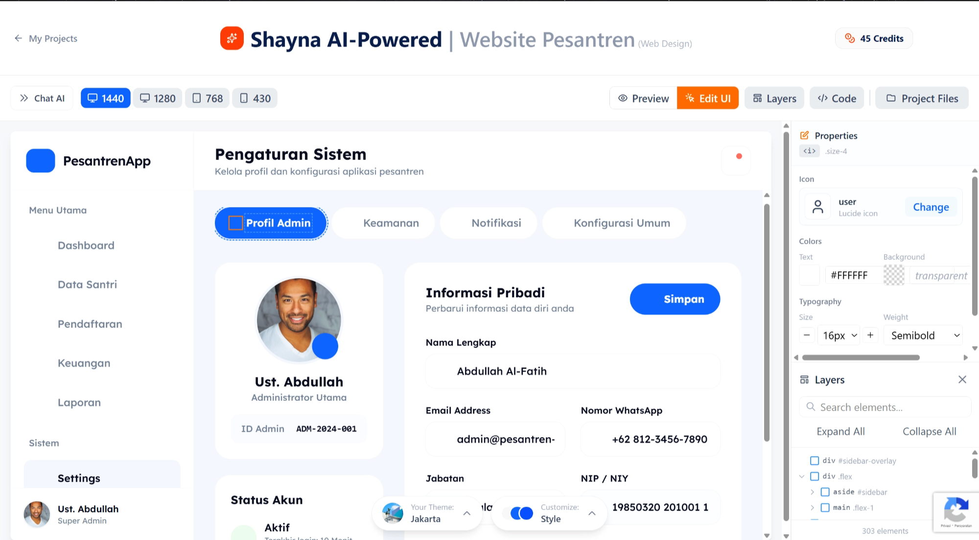 Shayna AI-Powered Dashboard Generator - Google Chrome 16_02_2026 00.28.47.png
