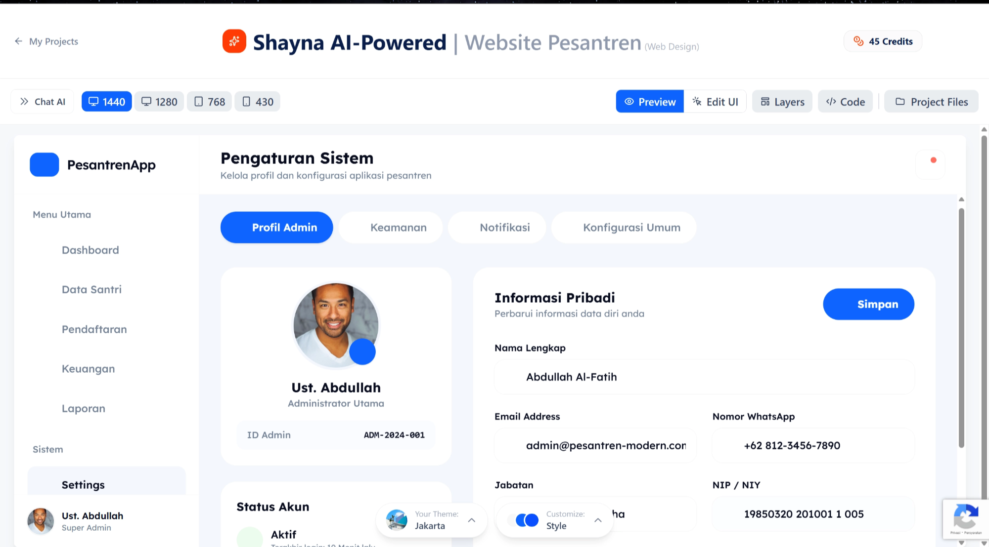 Shayna AI-Powered Dashboard Generator - Google Chrome 16_02_2026 00.26.43.png