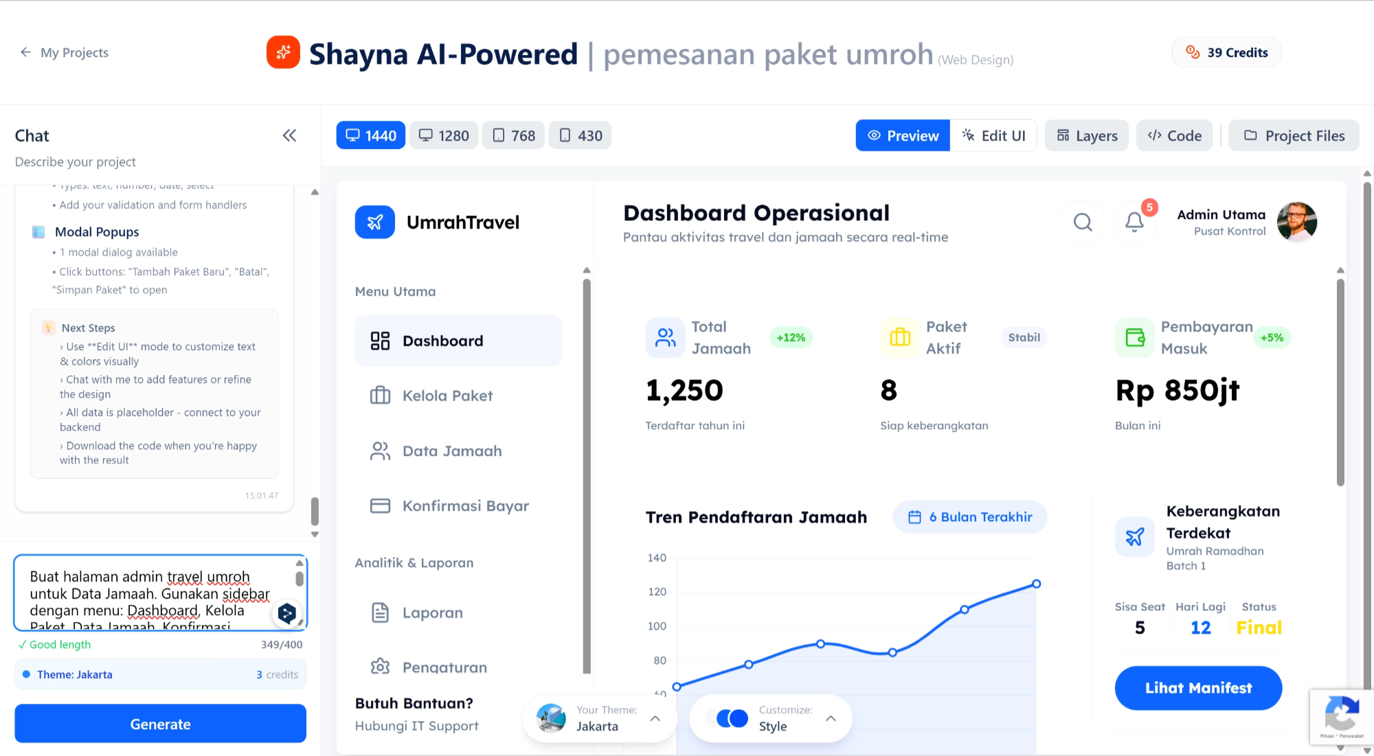 Shayna AI-Powered Dashboard Generator - Google Chrome 20_02_2026 08.52.38.png