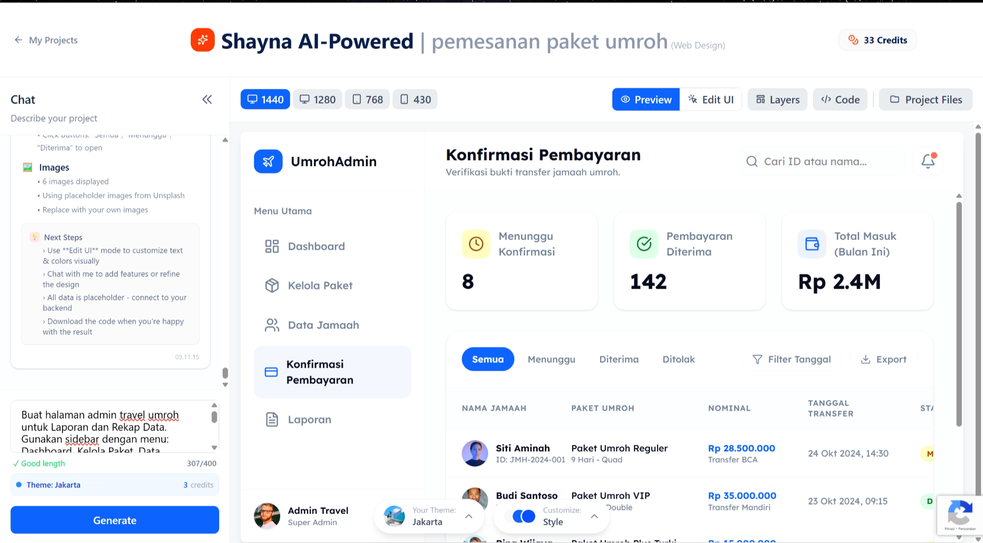 Shayna AI-Powered Dashboard Generator - Google Chrome 20_02_2026 09.15.54.png