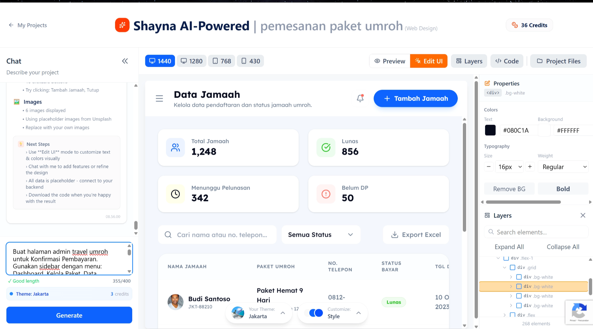 Shayna AI-Powered Dashboard Generator - Google Chrome 20_02_2026 09.06.39.png