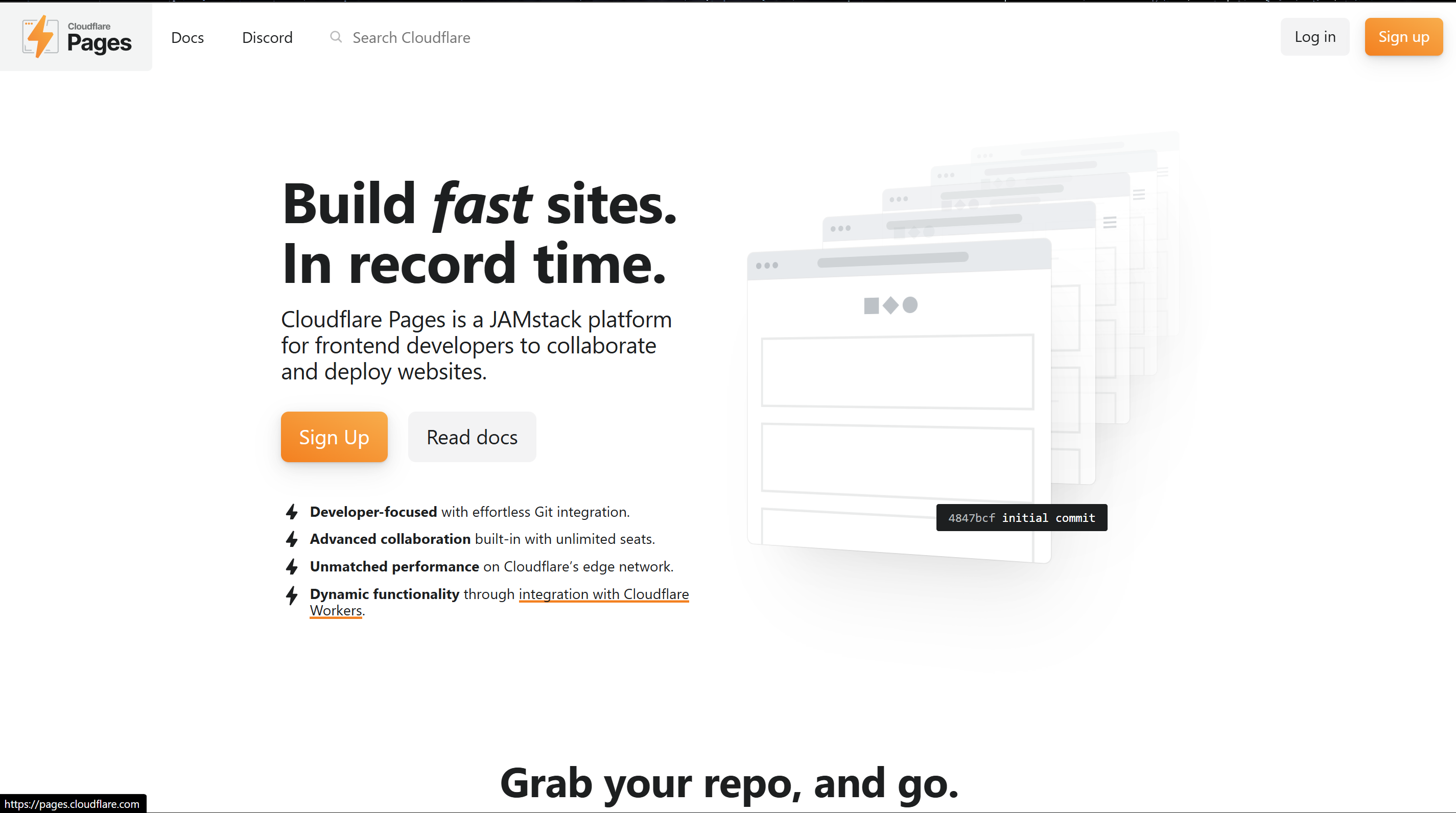 Landing Page Coudflare Pages