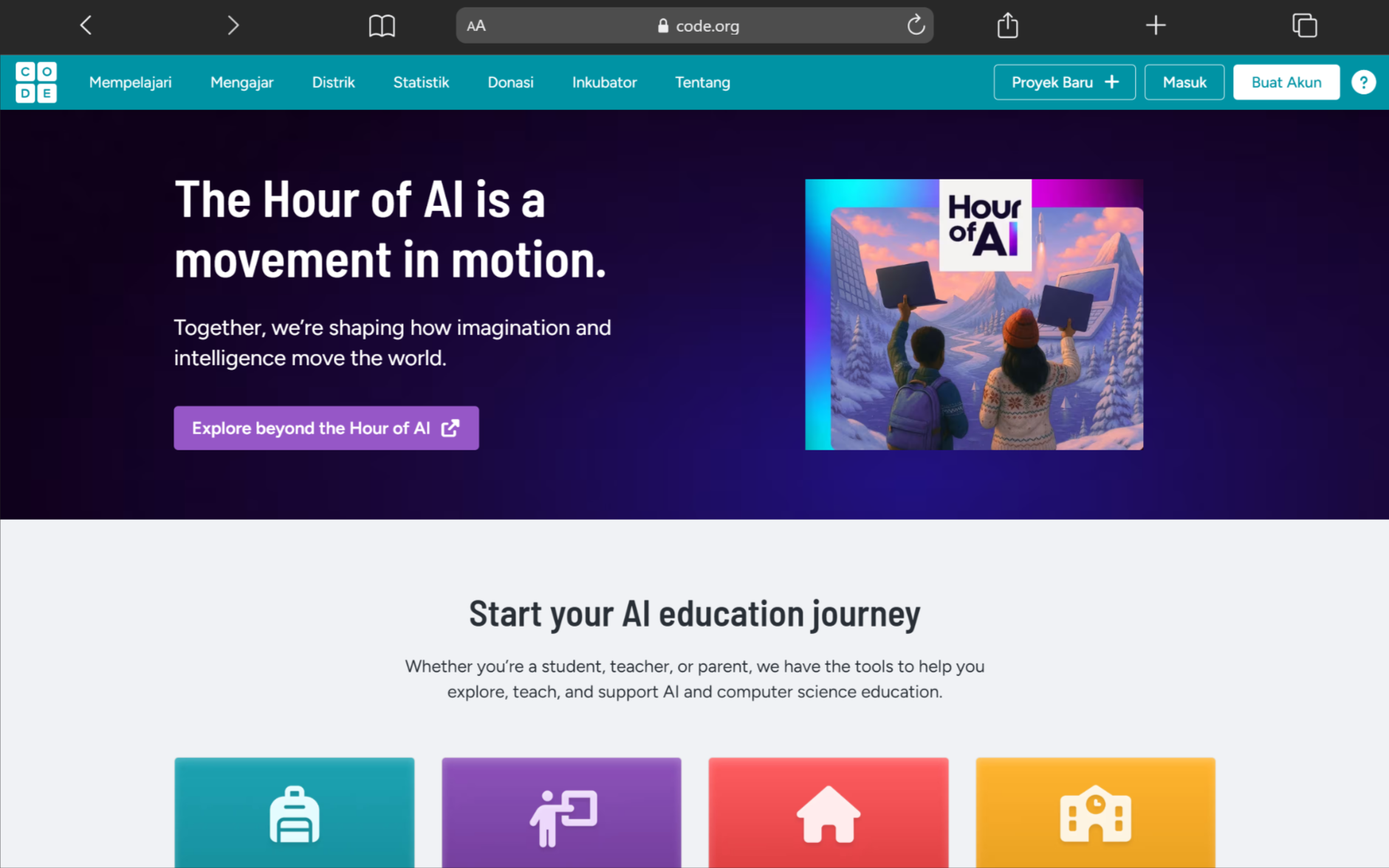 Landing Page Code.org
