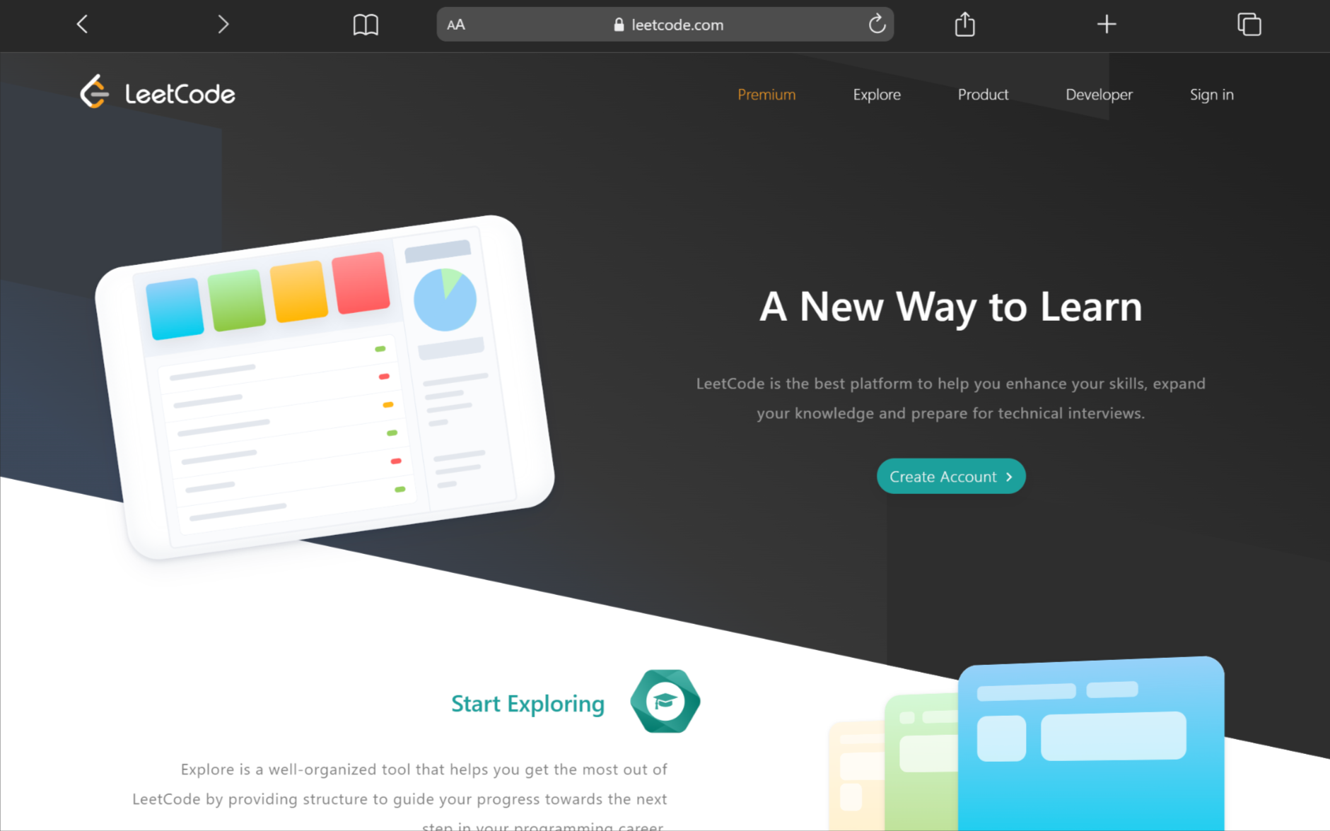 Landing Page LeetCode