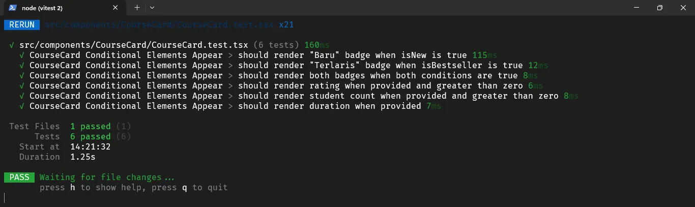 Test Conditional Rendering