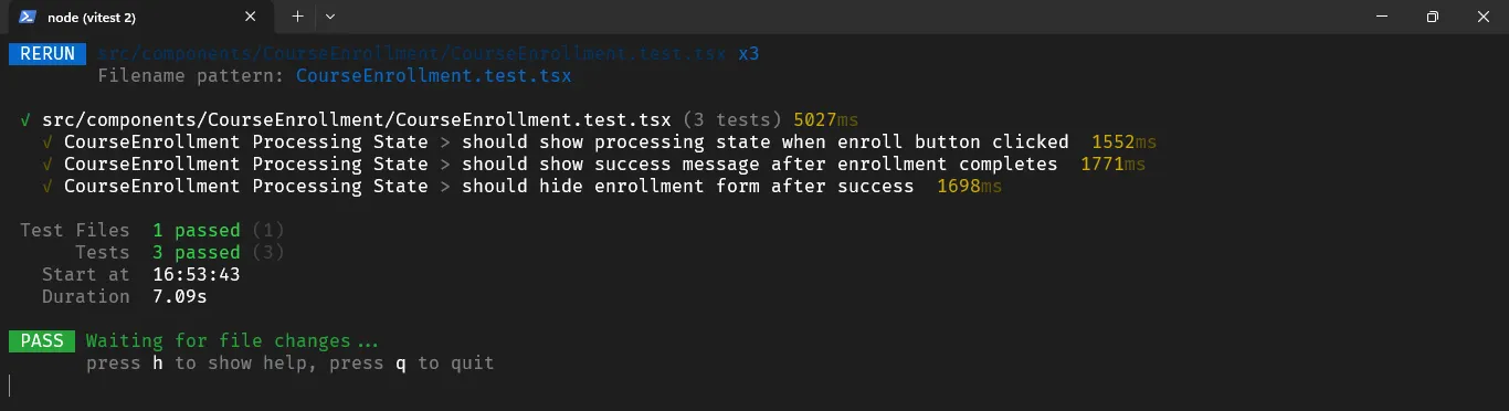 Test Processing State