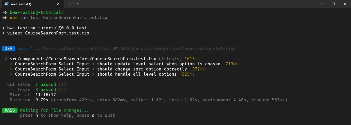 Test Select Dropdown