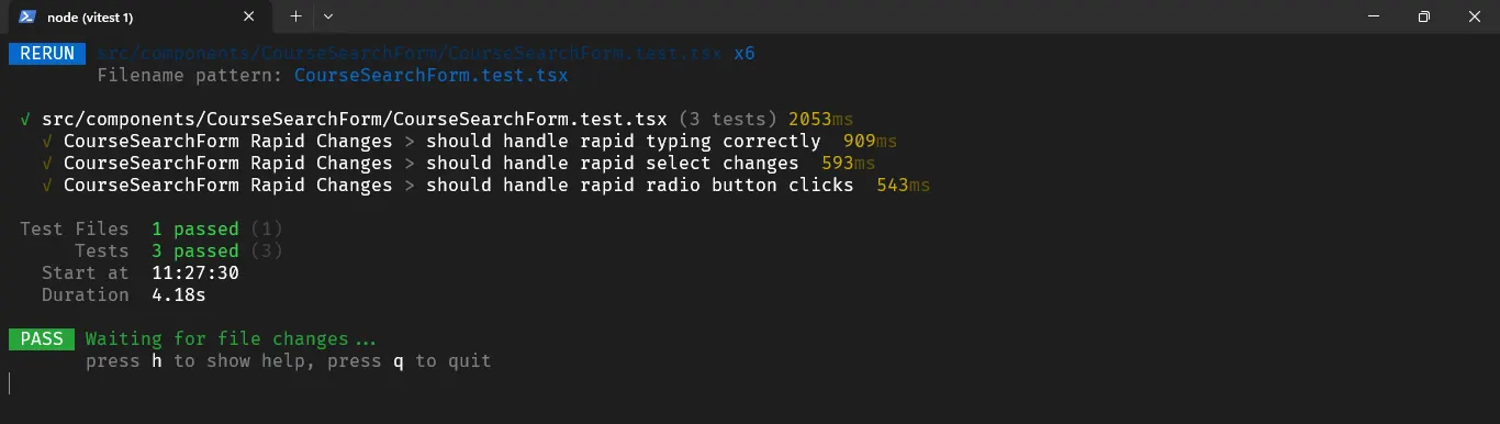 Test Rapid Input Changes