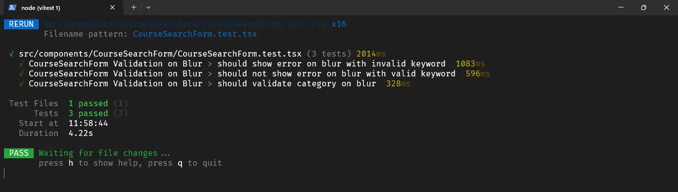 Test Validation on Blur