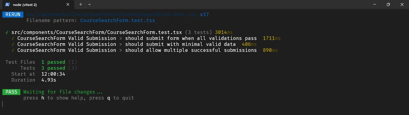 Test Successful Form Sumission
