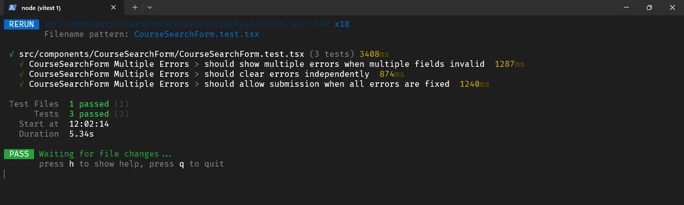 Tetst Multiple Validation Error
