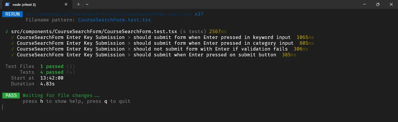 Test Enter Submission