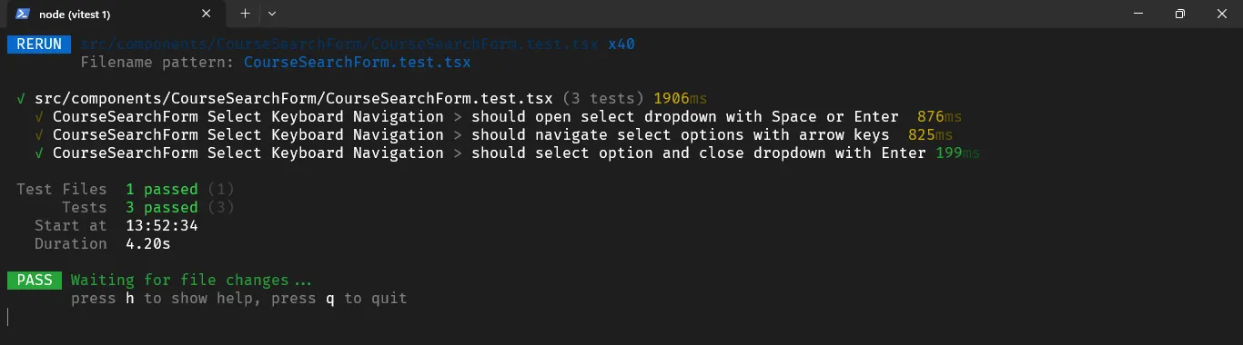 Test Select Dropdown Keyboard Navigation