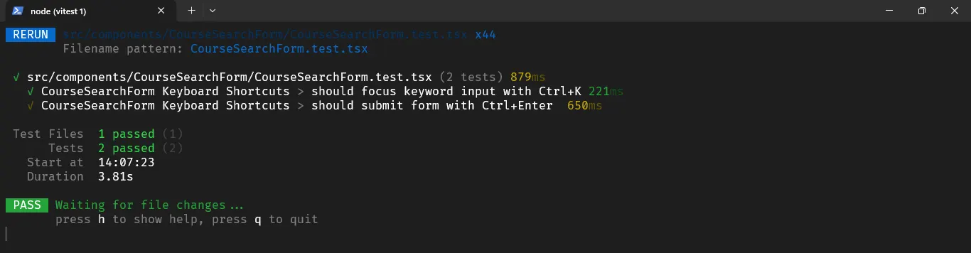 Test Keyboard Shortcuts
