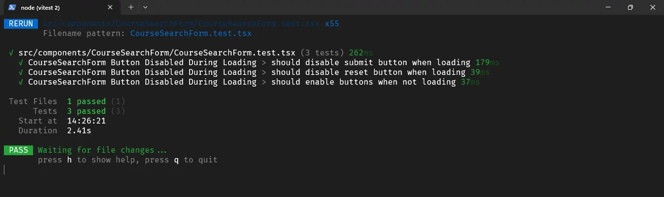 Test Button Disale State