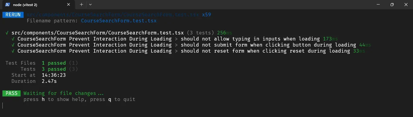 Test User Interaction