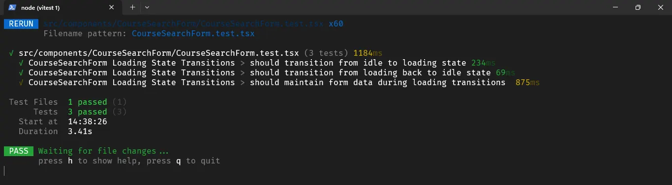 Test Loading State Transition