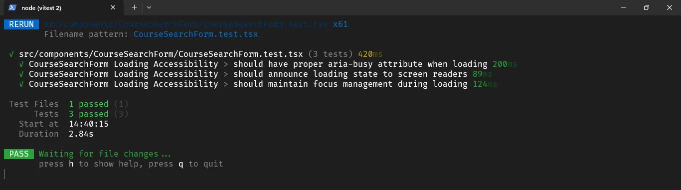 Tetst Accesibility During Loading