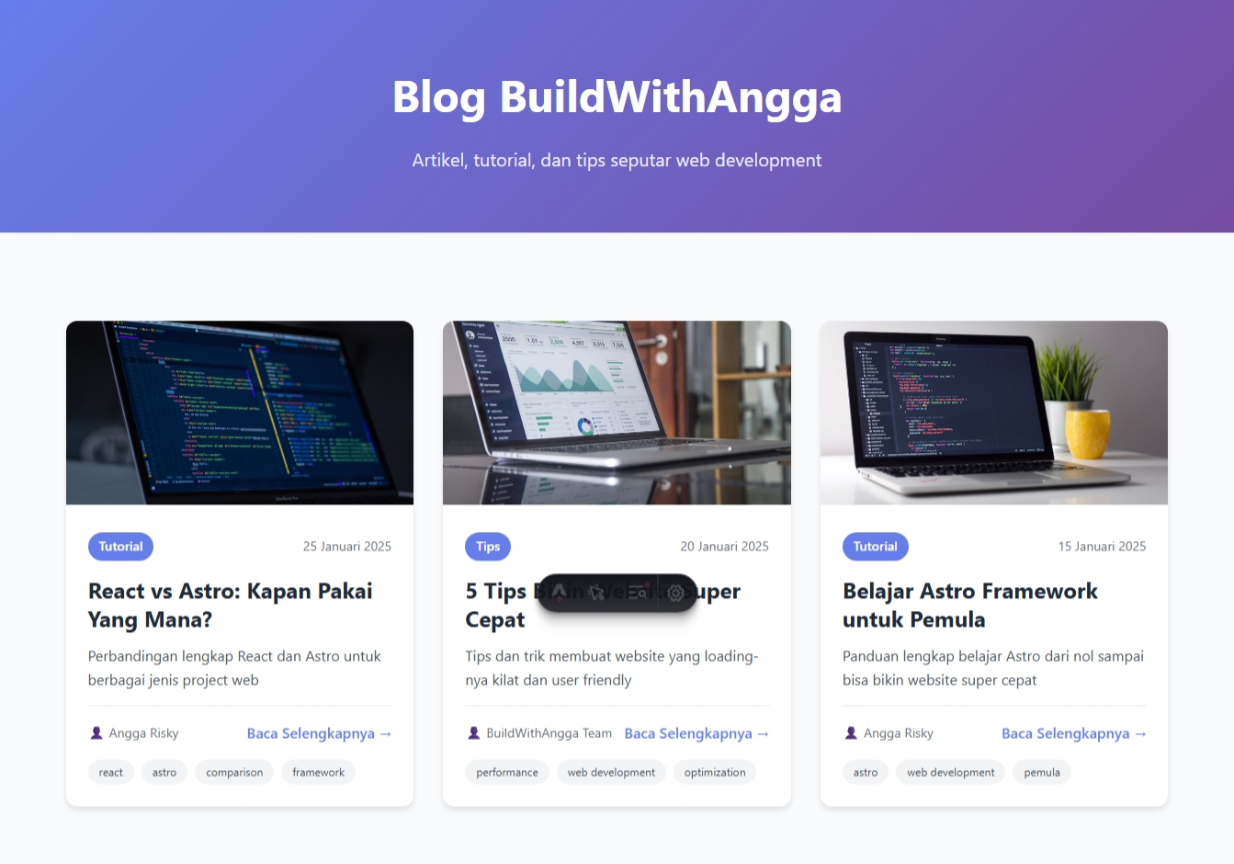 Halaman http://localhost:4321/blog