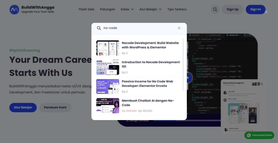 Cari Kelas yang Ingin Kamu Pelajari di BuildWithAngga