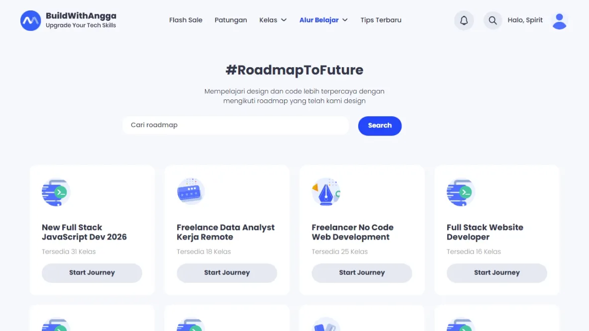 Expert Roadmaps: Launch Your Tech Career | BuildWithAngga