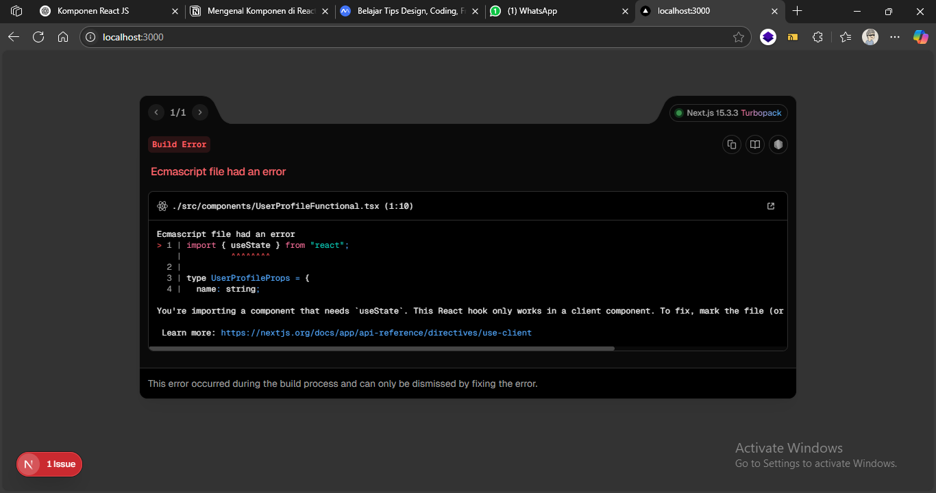 Next.js build error