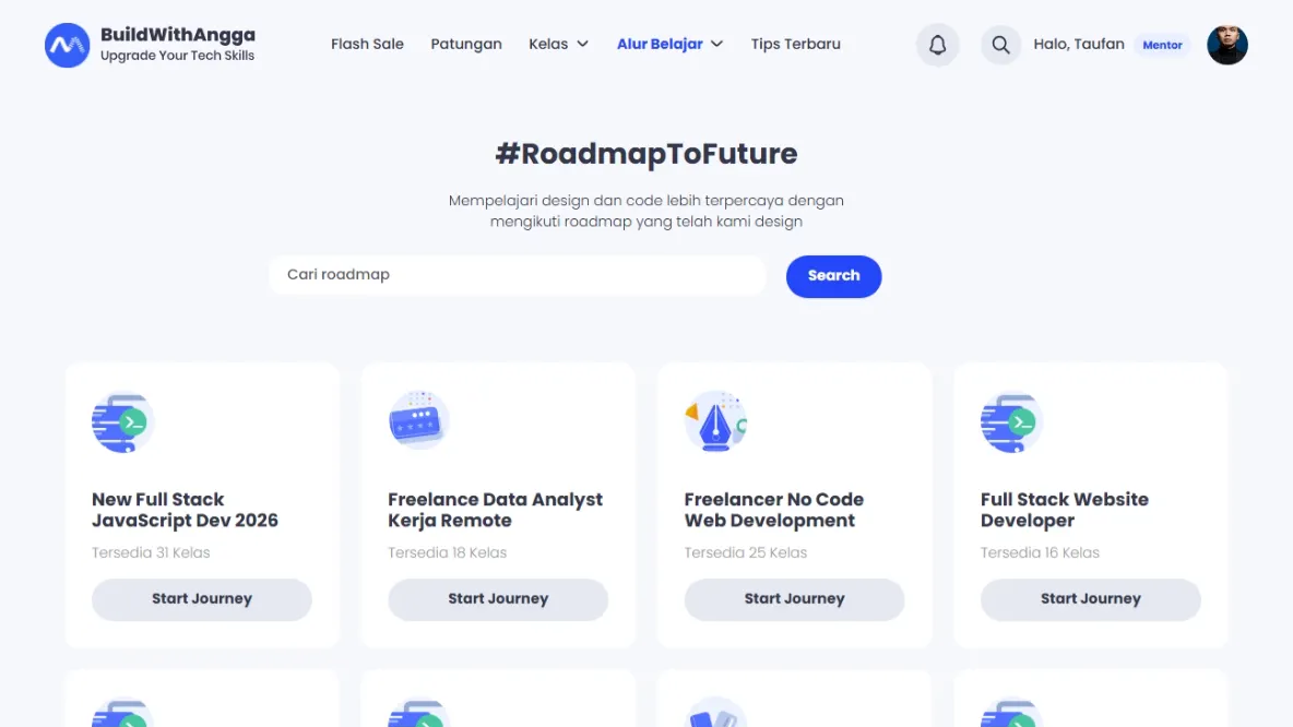 Expert Roadmaps: Launch Your Tech Career | BuildWithAngga