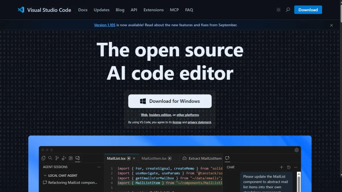Visual Studio Code - The open source AI code editor