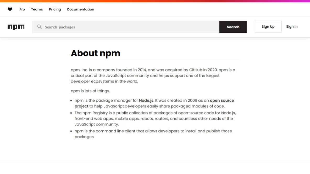 npm About