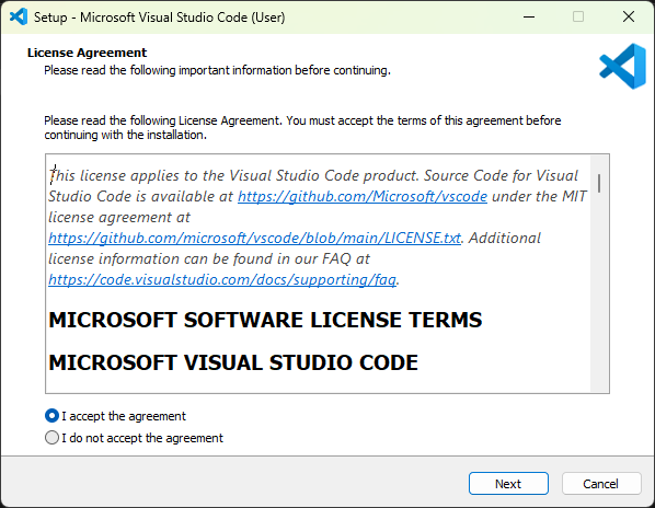 VSCode Agreement