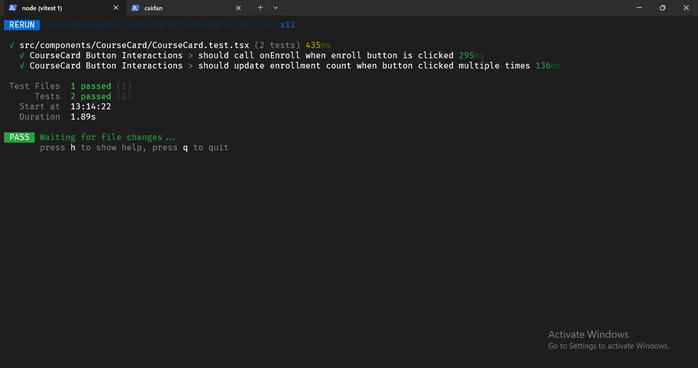 Terminal: Test Basic Button Click