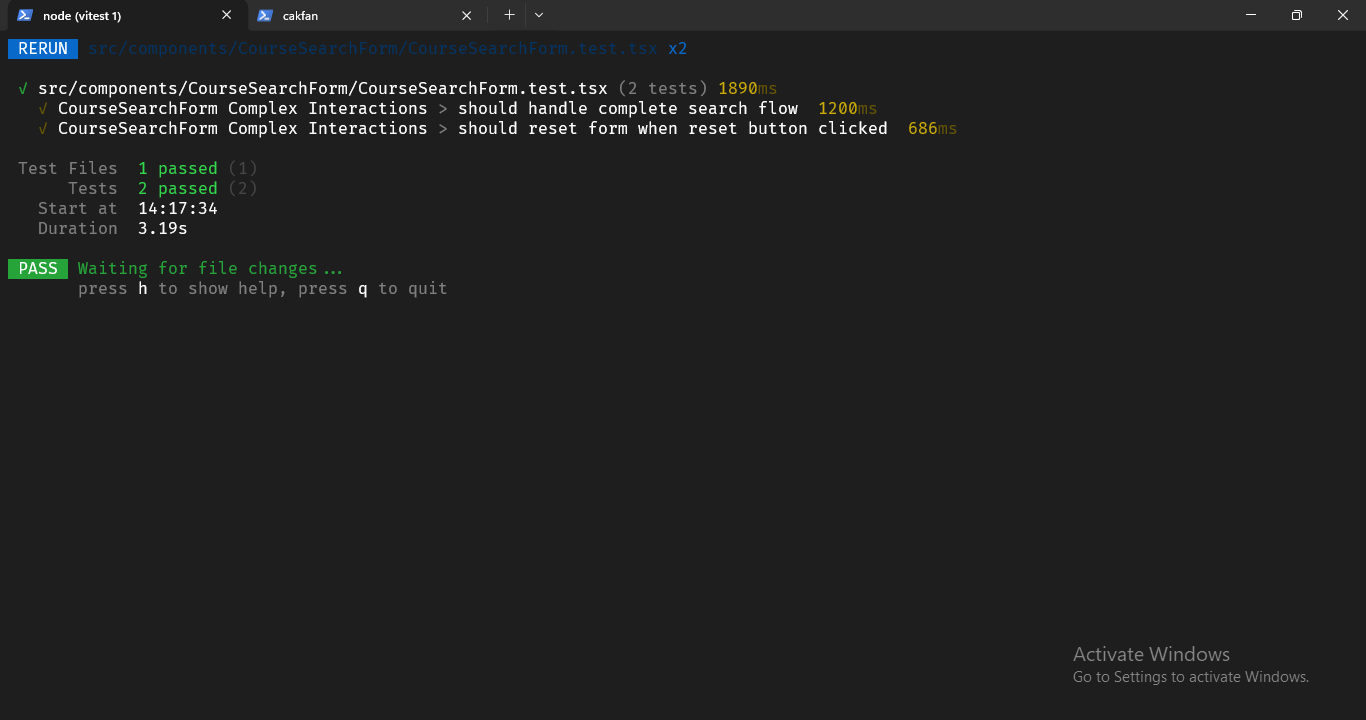 Terminal: Test Complex Interactions