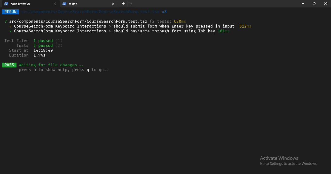 Terminal: Test Keyboard Interactions