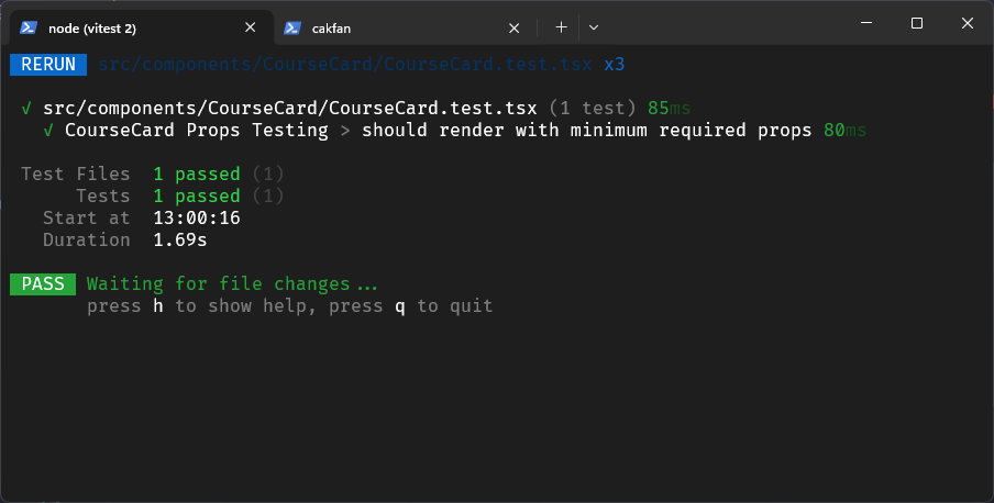 Terminal: Test Props dan Rendering