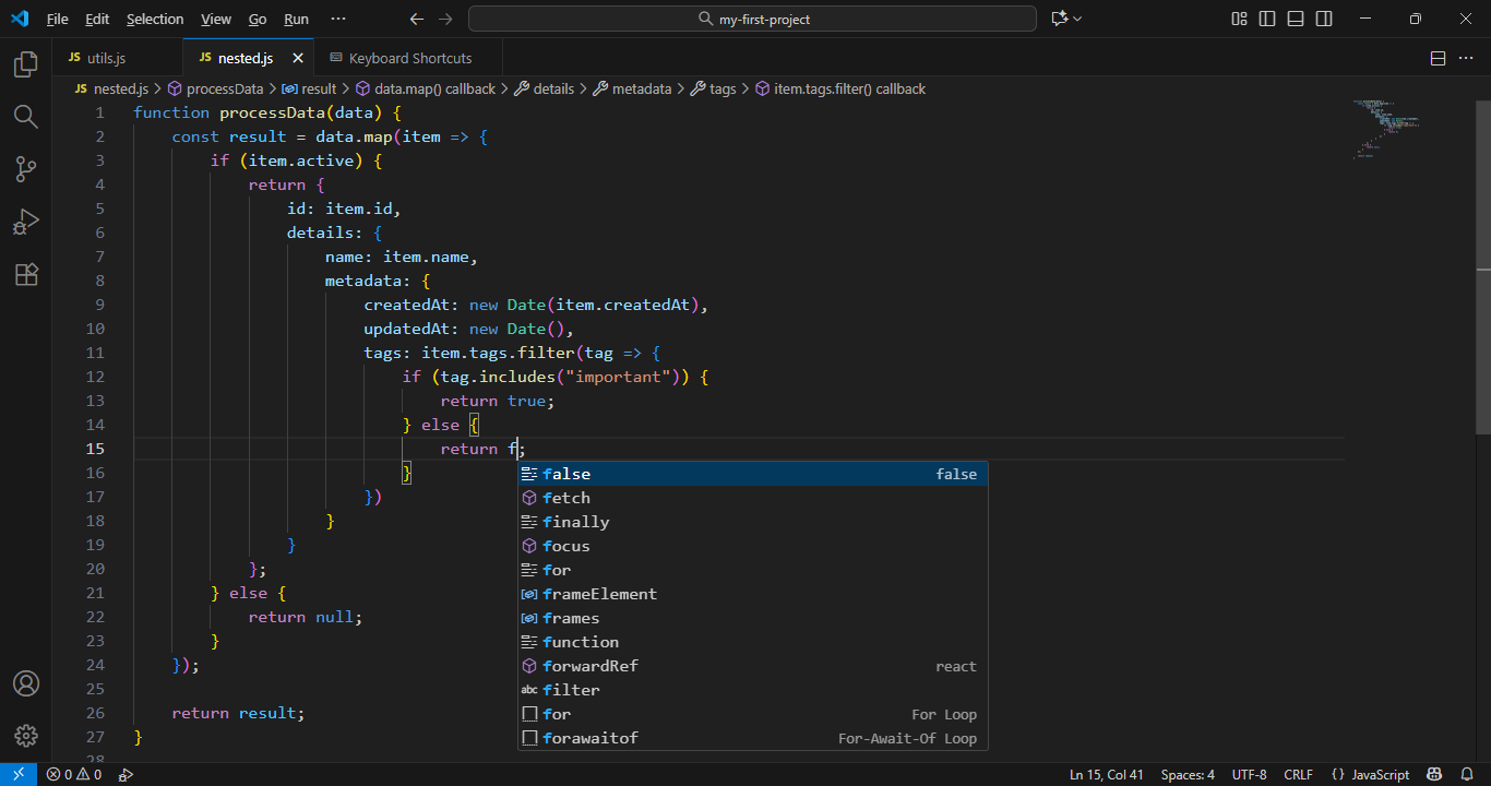 Ctrl+Space - Trigger Suggestions