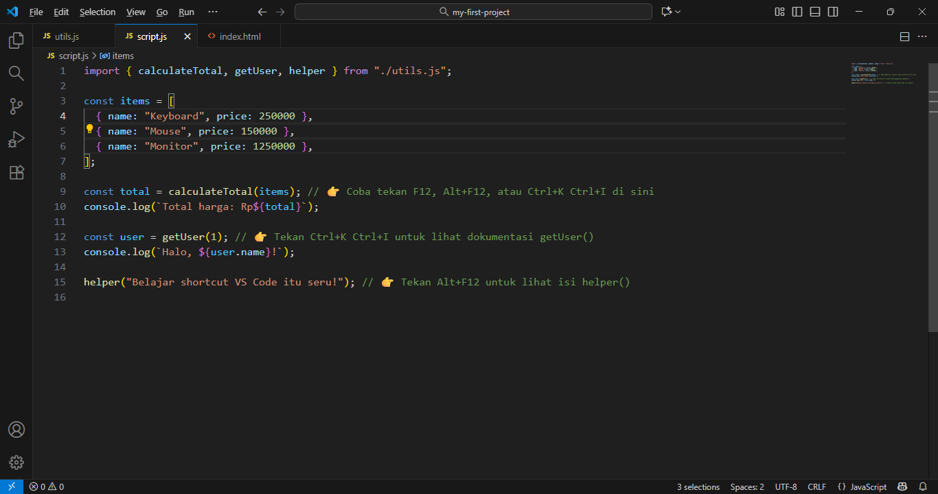 Alt+Click / Option+Click - Add Multiple Cursor